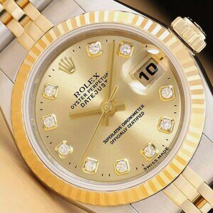 New Rolex 18kt Gold Diamond Factory Diamond Watch